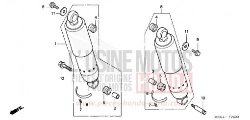 COUSSIN ARRIERE VT750CA6 de 2006